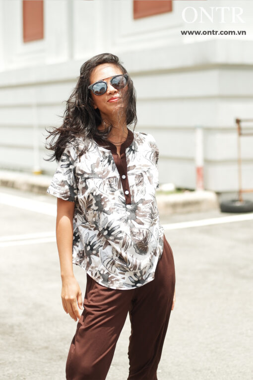 Bộ cổ trụ hoa nâu